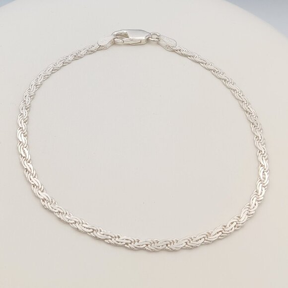 MILOR Italy 925 Sterling Silver French Link Chain Bracelet - Picture 6 of 13